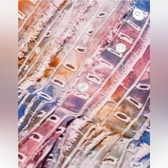 NWT Busayo Anike Dyed Flutter-Sleeve Dress - XS - Picture 5 of 7